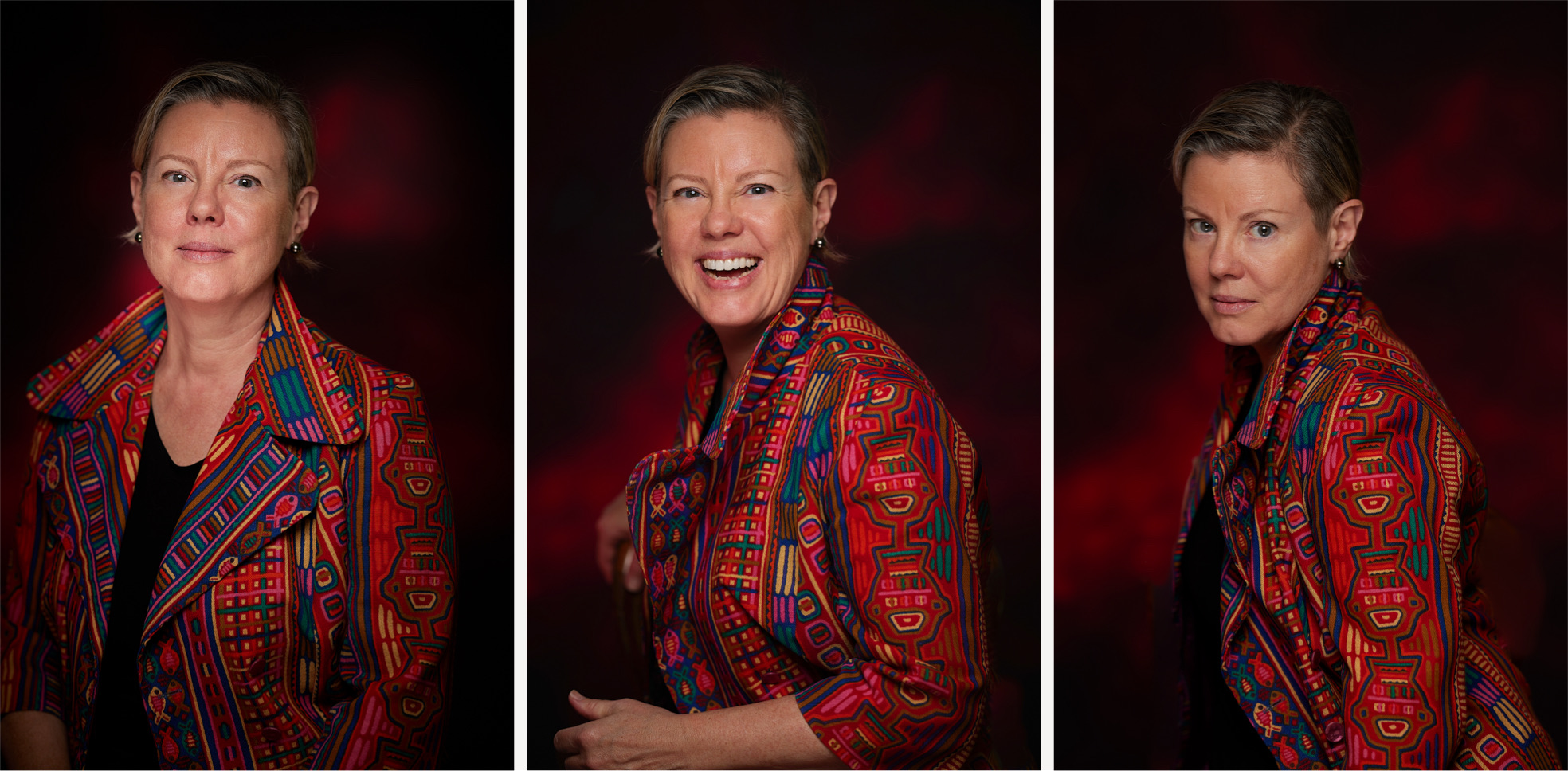 Tryptich of photos of Cicela